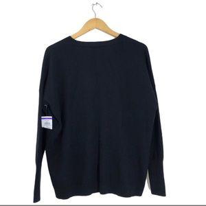 J Crew 100% Cashmere Black V Neck Sweater M